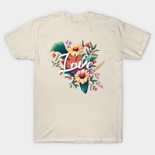 Love with Floral T-Shirt